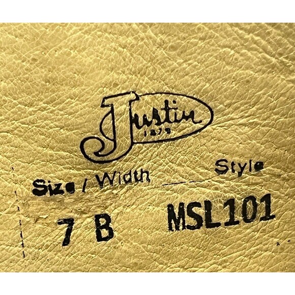 Justin Western Boots 7 Leather Ankle Booties Distressed Tassel Rustico Cowgirl - Picture 7 of 9